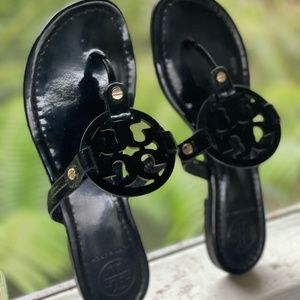 Tory Burch, Miller Patent Leather Thong Sandals